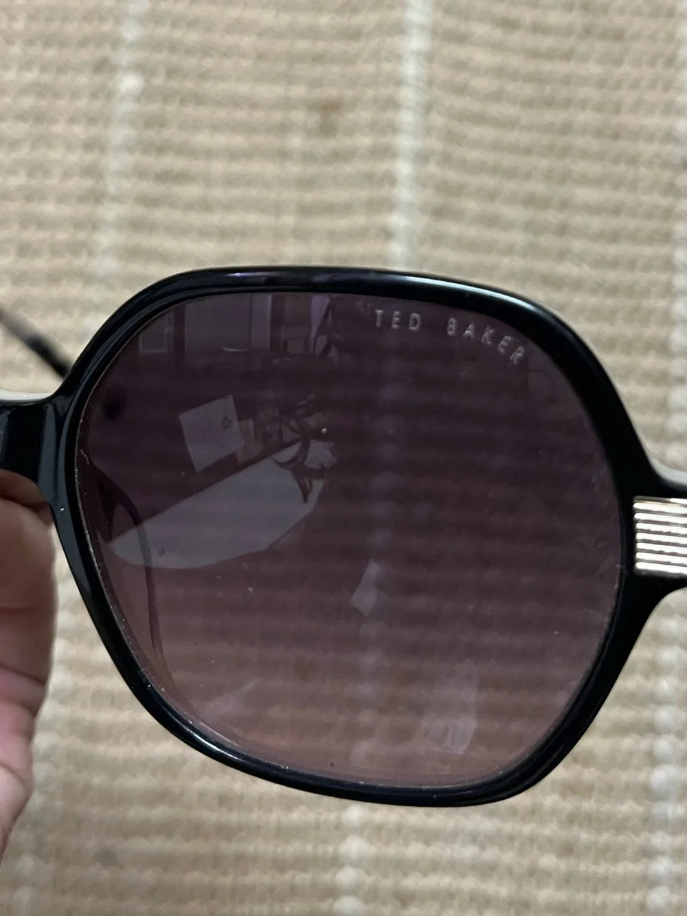 Ted Baker Women's Black Frame Sunglasses with Purple Gradient Lenses